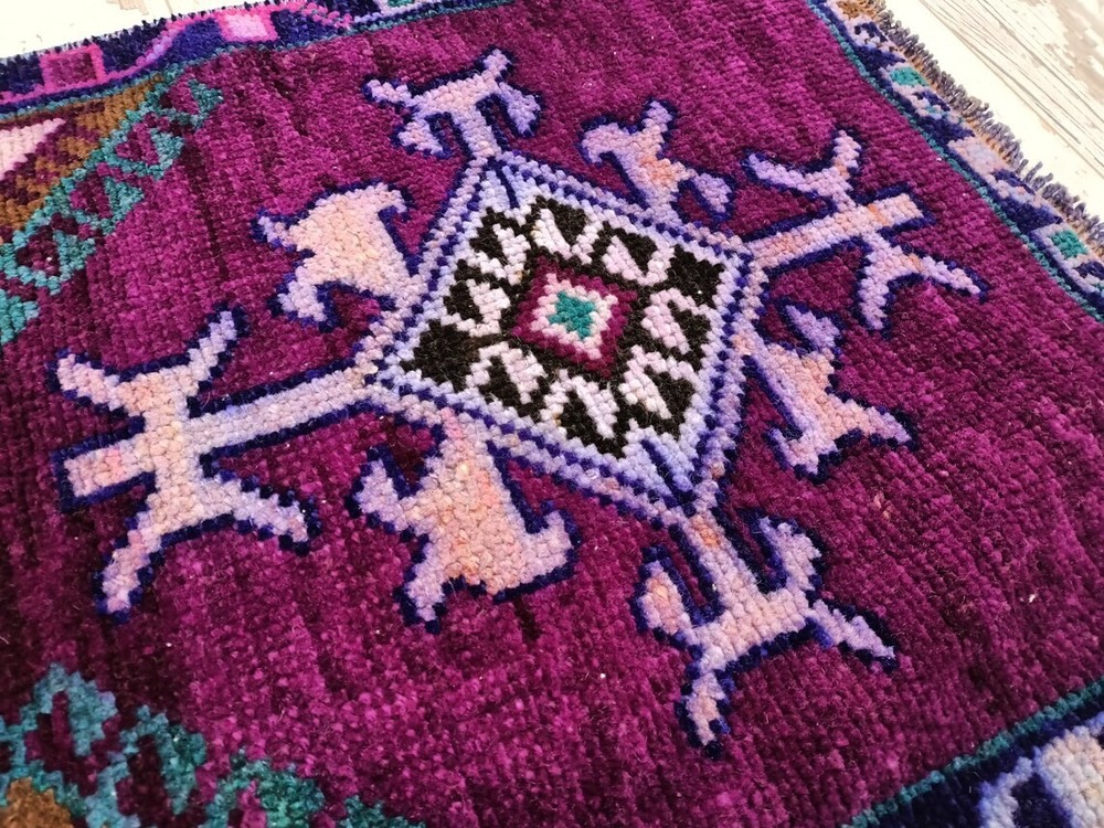 fireplace rug, purple oushak rug, vintage rug, small turkish rug, gothic rug, so