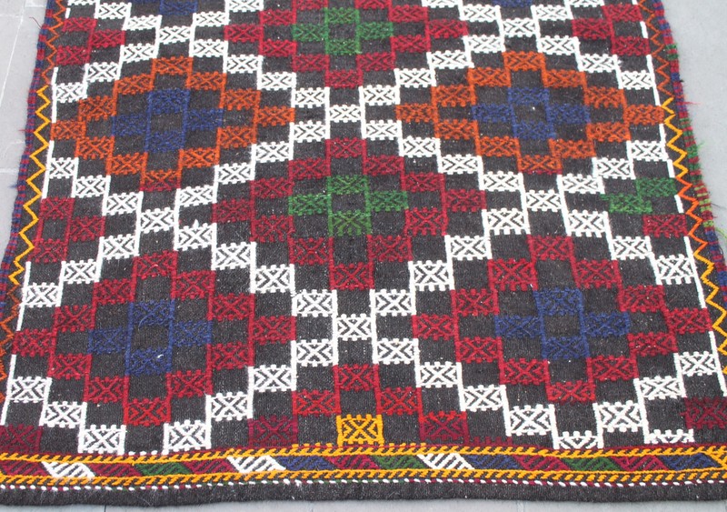 Turkish Kilim Rug 46''x106'' Hand Woven Adana Cicim Kilim 117x270cm gallery