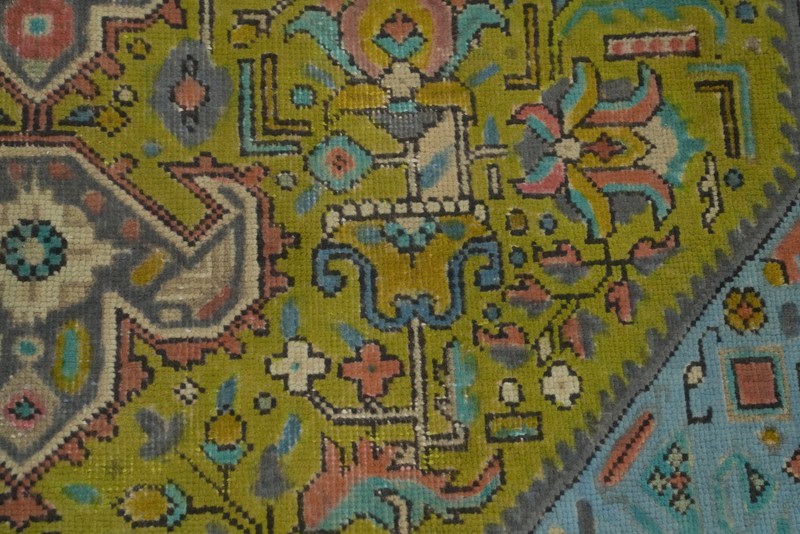 Pistachio Green Over-Dyed Hand-made Wool Traditional Living Room Area Rug 6x9 gallery