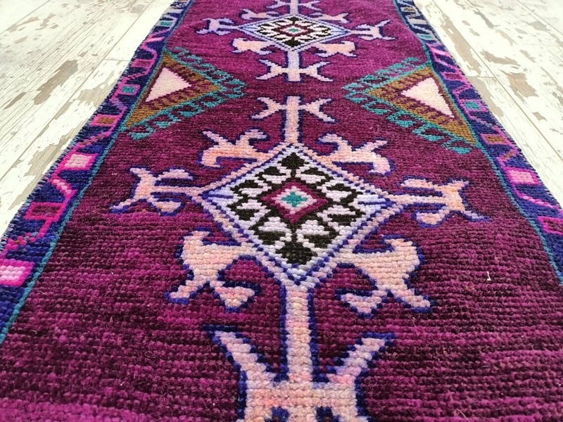 fireplace rug, purple oushak rug, vintage rug, small turkish rug, gothic rug, so gallery