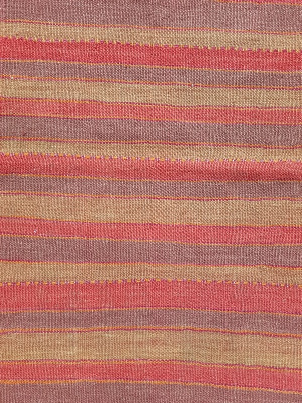 Vintage Traditional Handmade Turkish Striped Wool Multi Kilim Runner 6x1.8ft gallery