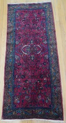 2’9″ x 6’4″ Antique Lilihann Red Floral Hand Knotted Wool Runner Rug