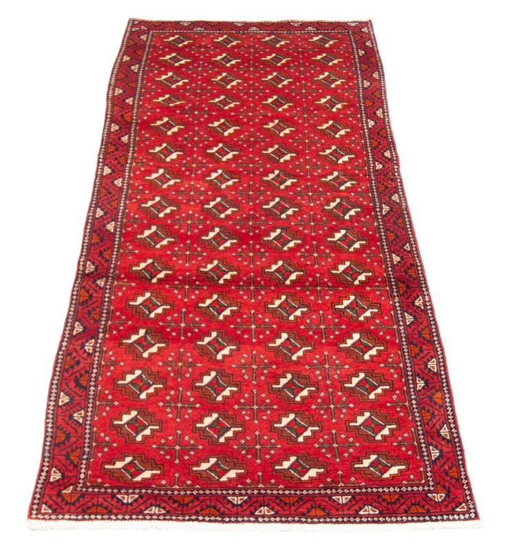 3'8" x 9'2" Vintage Hand-knotted Runner Rug Traditional Oriental Wool Carpet gallery