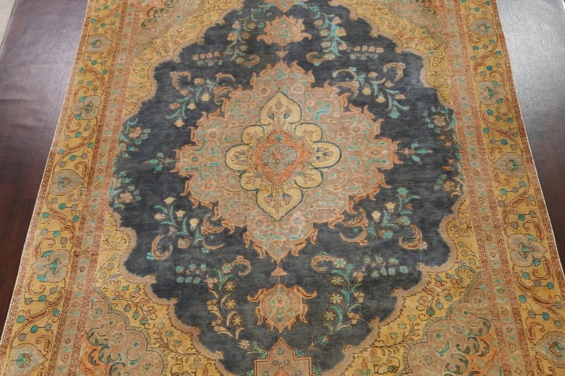 Antique Floral Traditional Hand-knotted Area Rug Evenly Low Pile Wool 9x12 ft gallery