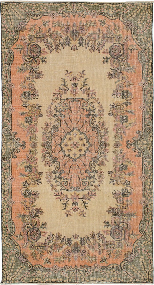 Traditional Vintage Hand-Knotted Area Rug 3'8" x 6'9" Oriental Wool Carpet