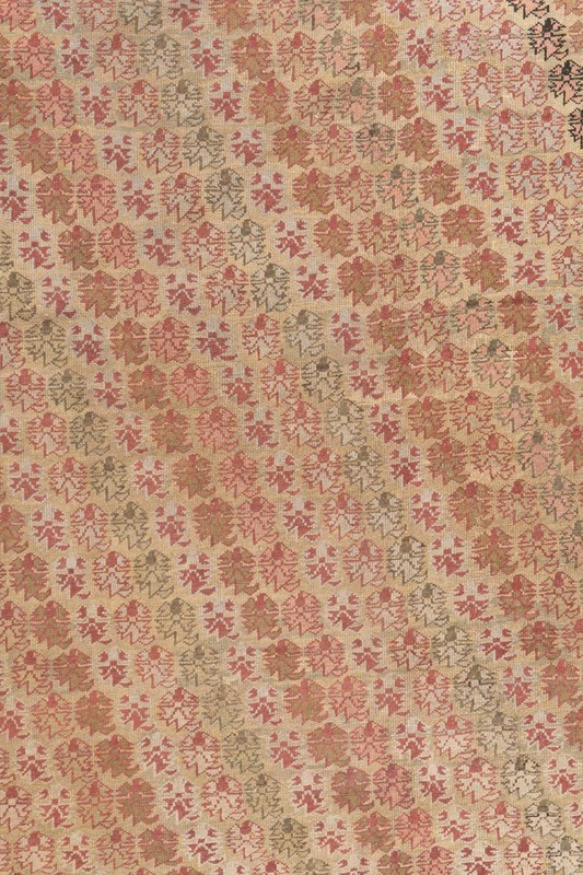 Antique Soft Peach Turkish Ghiordes Hand Knotted Rug 13'8 X 17'7 E21598 gallery