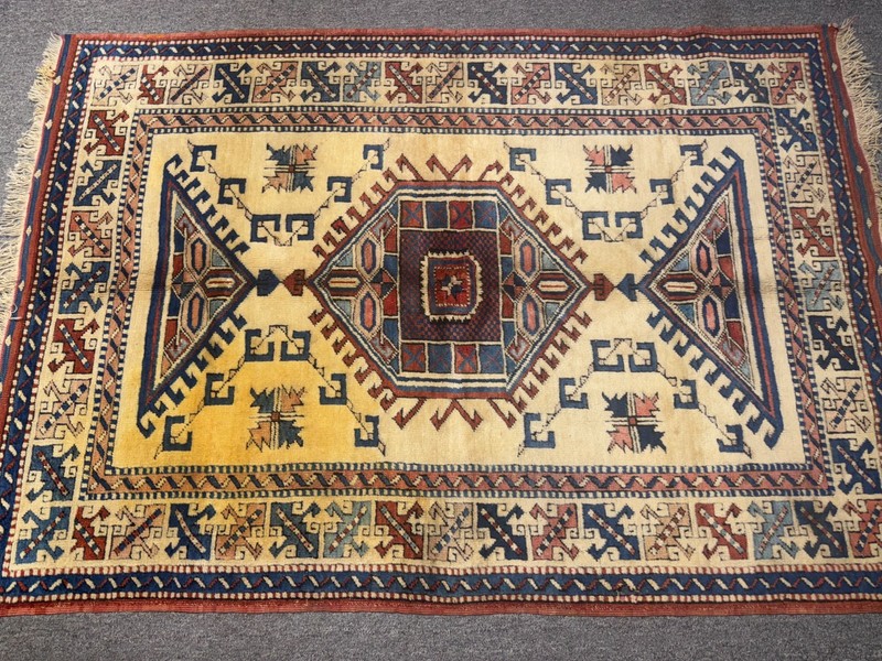 Fine Antique Caucasian Shirvan Rug 4x6 Handmade Vintage Oriental Rug Kazak Rare gallery