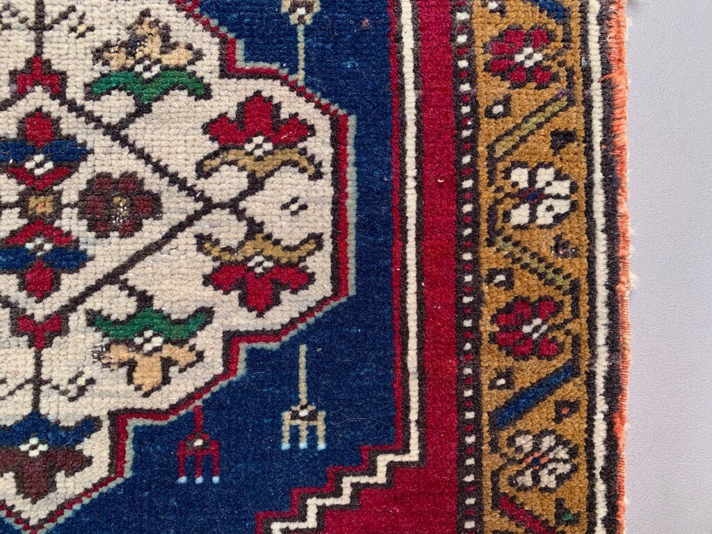 Small Vintage Turkish Rug 95x55 cm, Short Runner, Tribal, Shabby Chic gallery