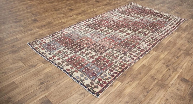 Semi-Antique Distressed Tribal Geometric Oriental Rug Living Room Carpet 5x10 Ft gallery