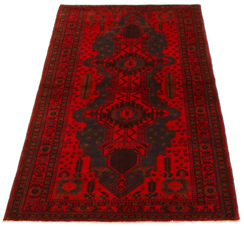 Vintage 3'7" x 6'11" Traditional Hand Knotted Vegetable Dye Wool Area Rug gallery
