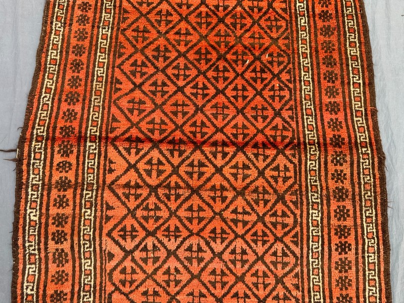 Vintage Afghan Hand-Knotted Tribal Wool Rug – 4' x 6'5 ft, Soft and Durable Rug gallery