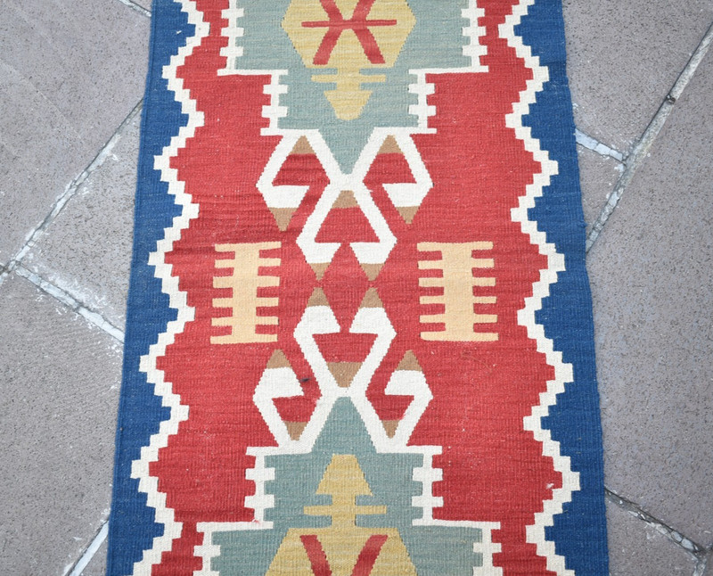 Turkish Rug 23'' x 68'' Vintage Anatolian Oushak Mini Hallway Rug Rare Size Rug gallery