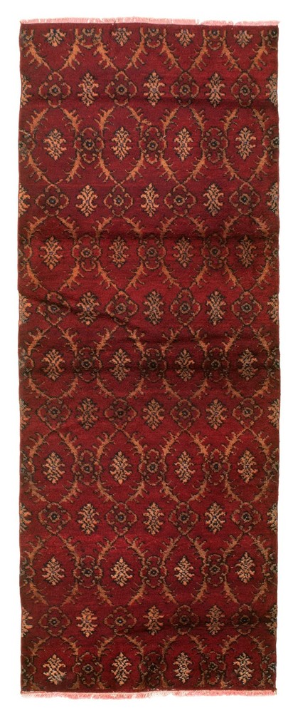 3'5" x 9'1" Vintage Hand-knotted Runner Rug Traditional Oriental Wool Carpet