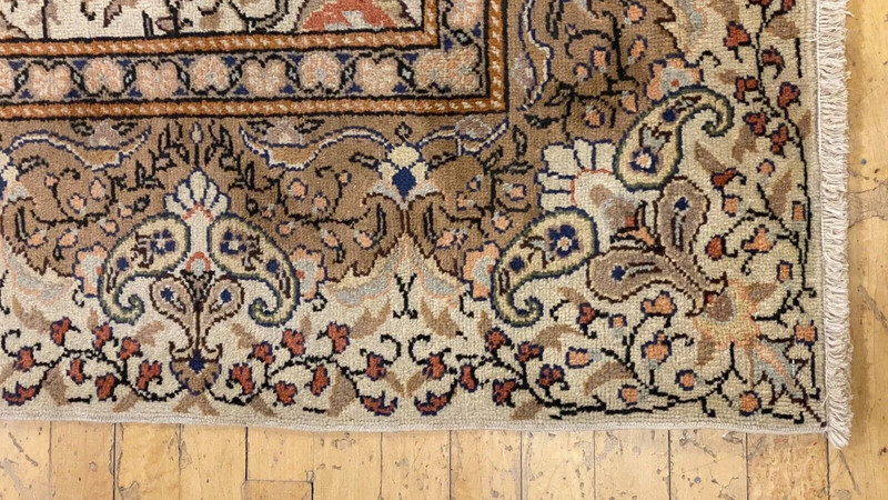 Early 1930's Antique Wool Pile Muted Dye Armenian Hereke Area Rug 7’7”x11’4” gallery