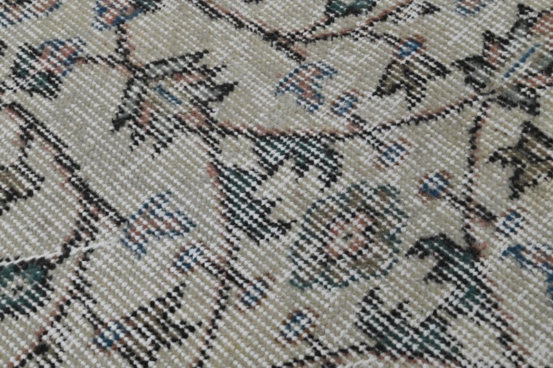 Vintage Turkish Oushak Rug, Beige 5x8ft, Handmade Wool, Bohemian Anatolian gallery
