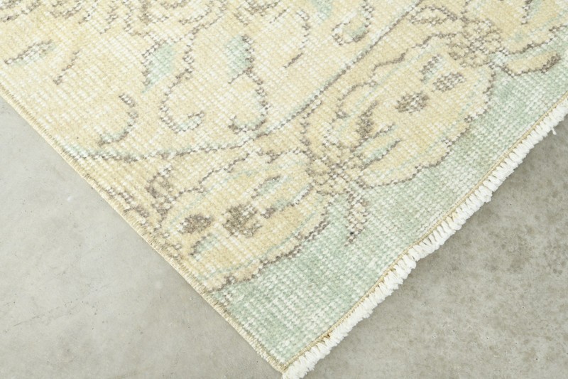 4x8 Turkish Area Rug Hand-Knotted Vintage Neutral Wool Rug Oushak Carpet,106 gallery