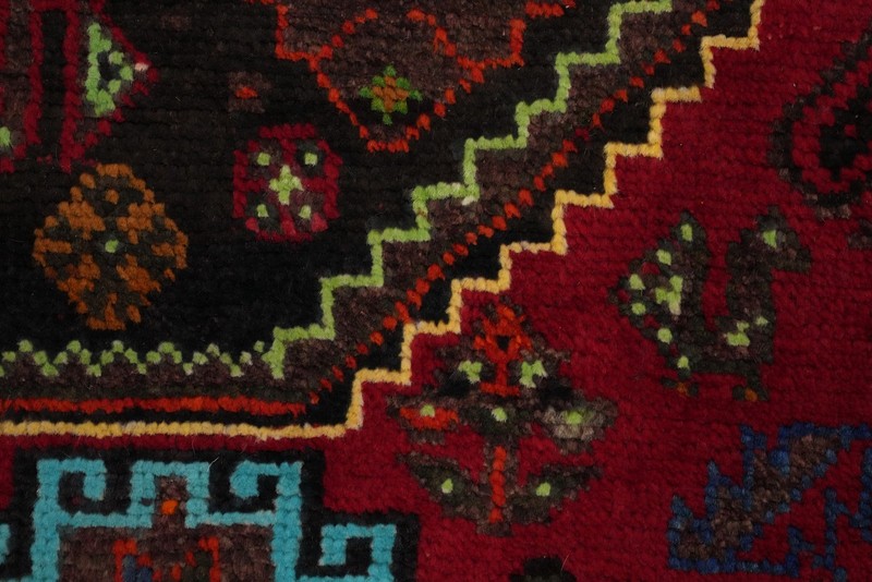 Vintage Wool Traditional Style Rug 4x6 ft Hand-knotted Geometric Nomadic Carpet gallery
