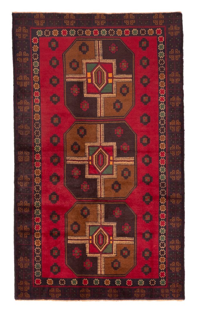 Vintage Hand-Knotted Area Rug 3'9" x 6'3" Traditional Oriental Wool Carpet