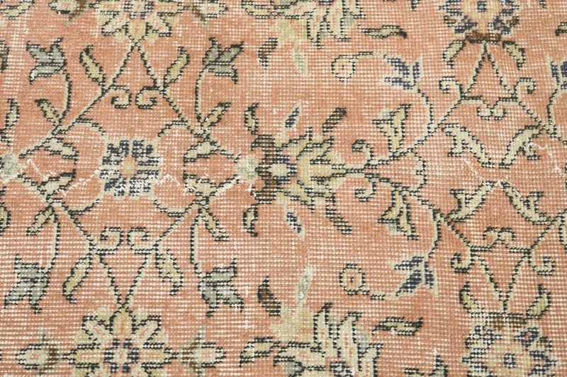 3x9 Turkish Runner Rug Hand-Knotted Oushak Area Carpet Handmade Vintage Rug,1132 gallery