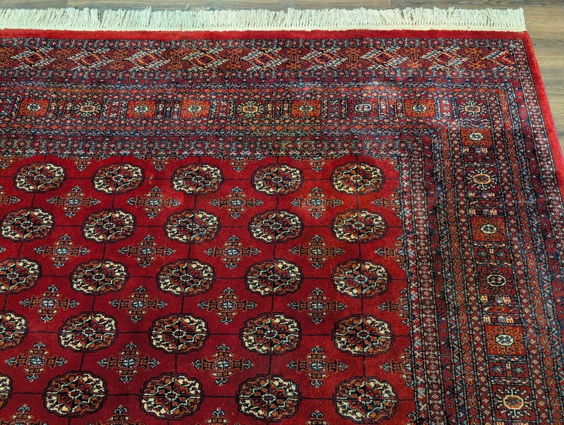 Karastan Turkoman Red Bokhara Rug #722, Wool Karastan Carpet 8.8 x 10.6, Red gallery