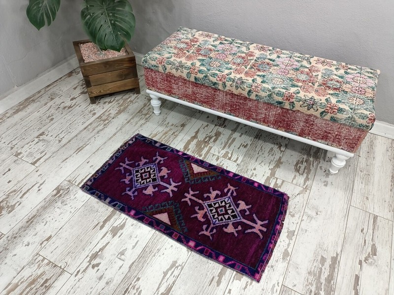 fireplace rug, purple oushak rug, vintage rug, small turkish rug, gothic rug, so gallery