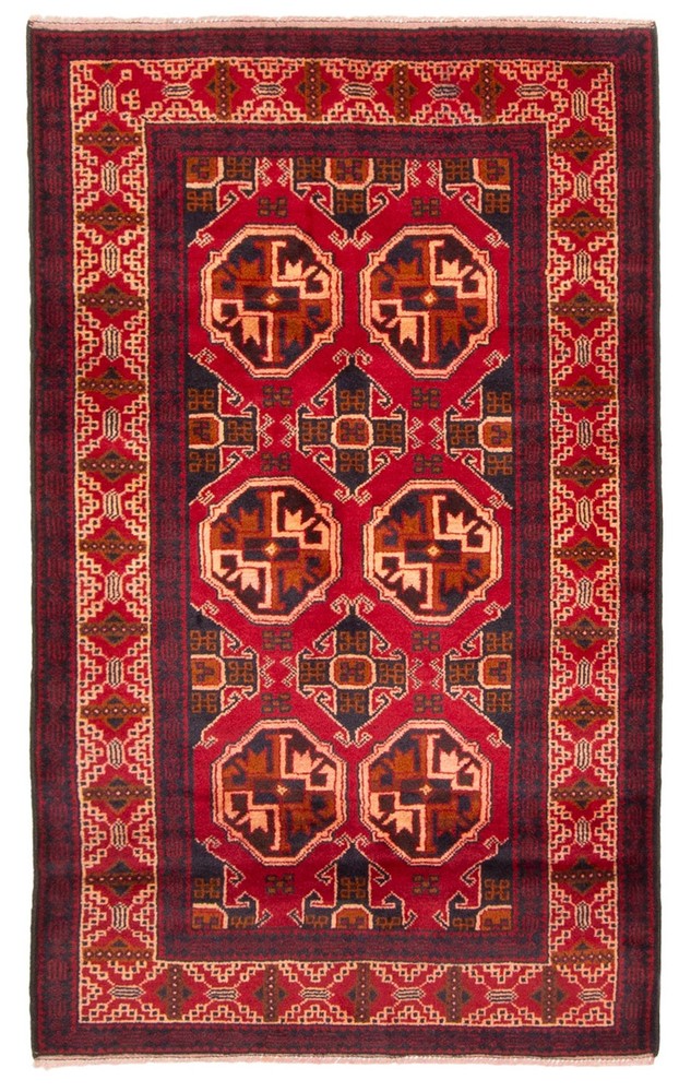 Traditional Vintage Hand-Knotted Area Rug 2'11" x 4'11" Oriental Wool Carpet