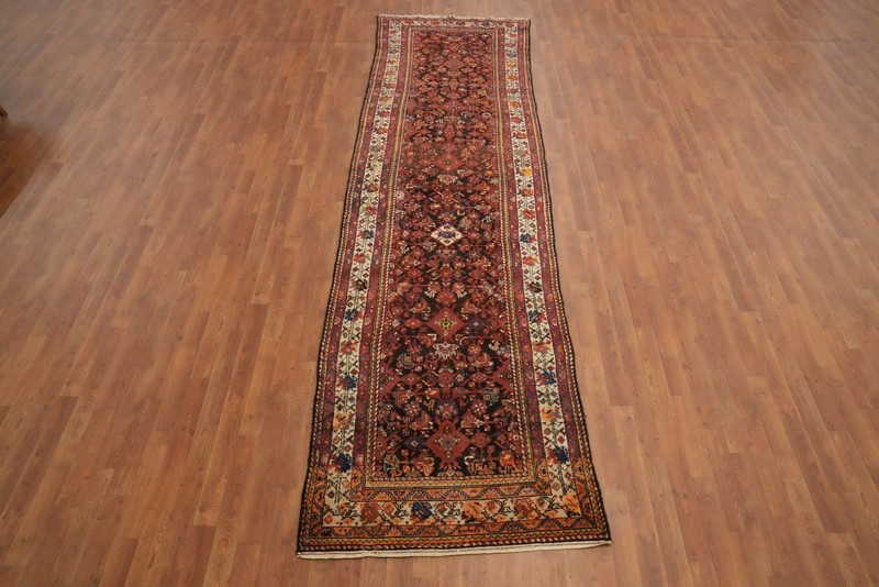 Antique Vegetable Dye 13 ft Traditional Runner Rug 4x13 Wool Handmade Carpet gallery