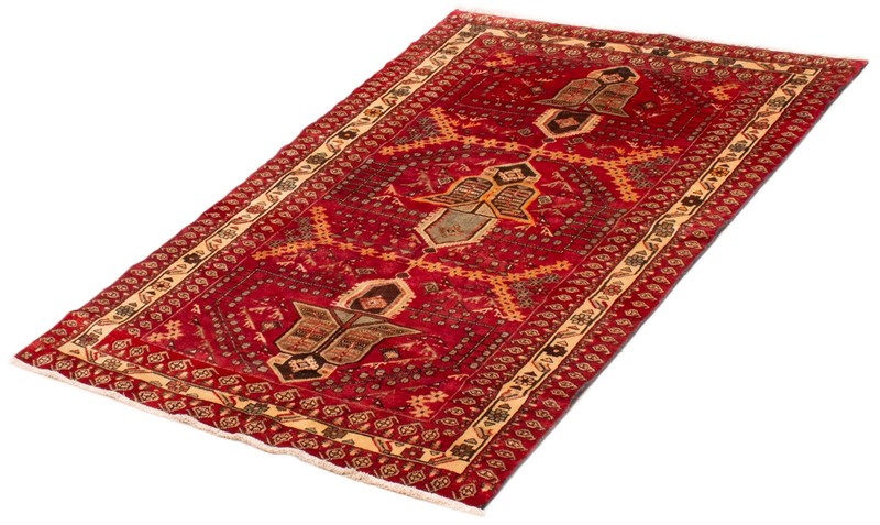 Traditional Vintage Hand-Knotted Area Rug 4'3" x 6'4" Oriental Wool Carpet gallery
