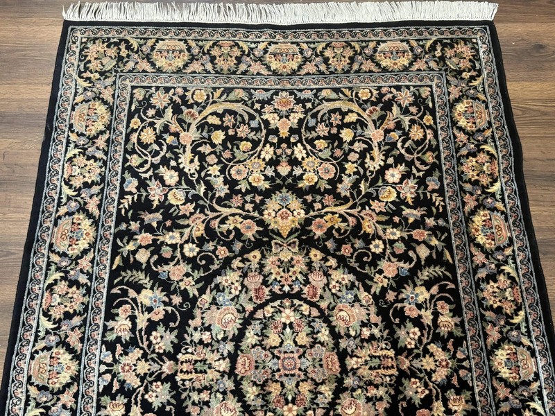 Sino Per'sian Rug 4x6 Very Fine 260 KPSI Floral Medallion Hand Knotted Wool gallery