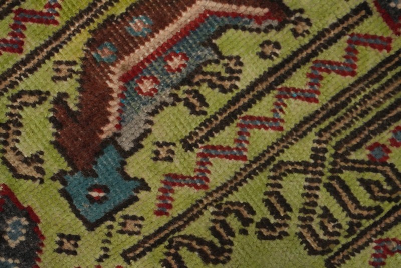 Light Green Geometric Traditional Accent Rug 3x5 ft Hand-knotted Wool gallery