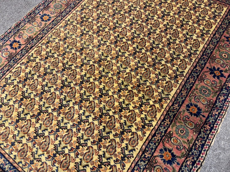 Fine Antique Caucasian Shirvan Rug 4x6 ft Hand Knotted Heris Kazak Vintage Rug gallery