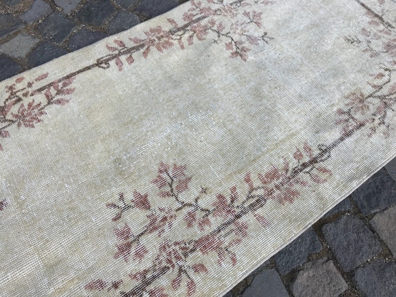 Turkish Vintage Rug Handmade Wool Rug Bohemian Runner Rug Home Rug2,3 x 5,0 ft gallery