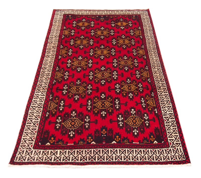 Vintage Geometric Area Rug 4'7" x 9'3" Traditional Hand-Knotted Wool Carpet gallery