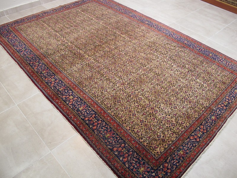 Handmade Muted Floral Rug,6x9 Large Wool Rug Traditional Vintage Carpet 7x10 gallery