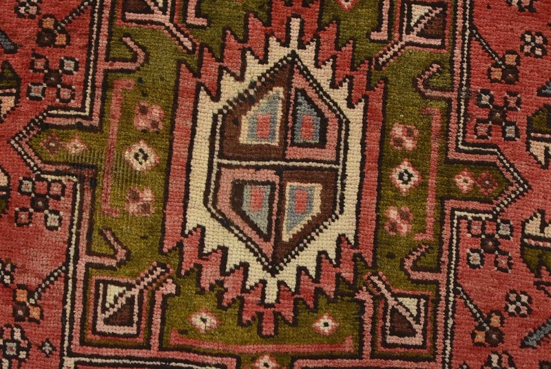 Vintage Tribal Runner 3’2” x 10’2” Red Wool Geometric Hand-Knotted Oriental Rug gallery
