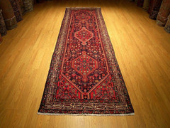 3.5 x 12.5 HAND KNOTTED Antique 1930s Sarab Runner _Veggie Dyed Fine Soft Wool