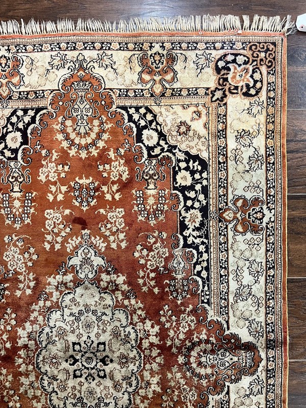 Turkish Silk Rug 3x5 Very Fine 400 KPSI Floral Medallion Handmade Silk on Silk gallery