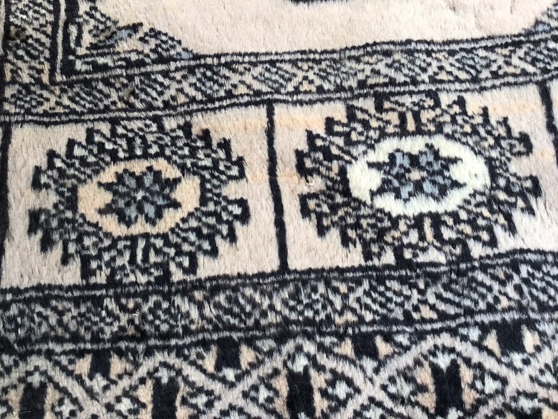 VINTAGE MAT RUG OLD CARPET LOVELY DESIGN REVERSIBLE TURKISH ASAIN AZTEC STYLE gallery