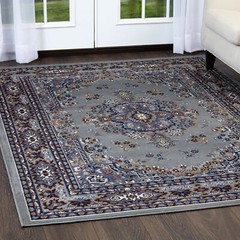 Persien SILVER GREY AREA RUG 4 X 6 ORIENTAL CARPET 69 – ACTUAL 3′ 7″ x 5′ 3″
