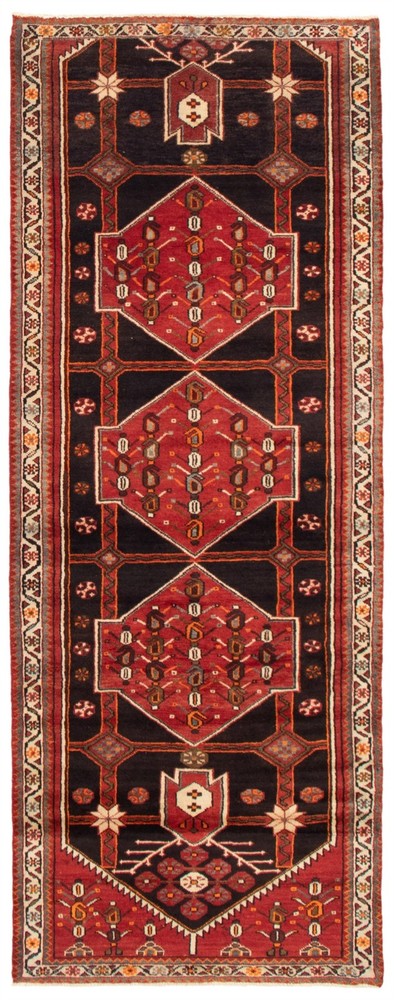 3'5" x 8'11" Vintage Hand-knotted Runner Rug Traditional Oriental Wool Carpet