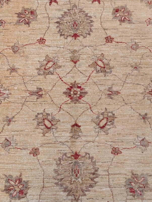 Pakistani Peshawar Rug 8x10 Chobi Mahal Carpet Neutral Colors Wool Handmade gallery