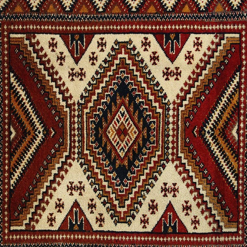 PILE CARPET TAZNAKHT DISTRICT SOUTHERN MOROCCO NORTH AFRICA TEXTILES MID 20TH C gallery