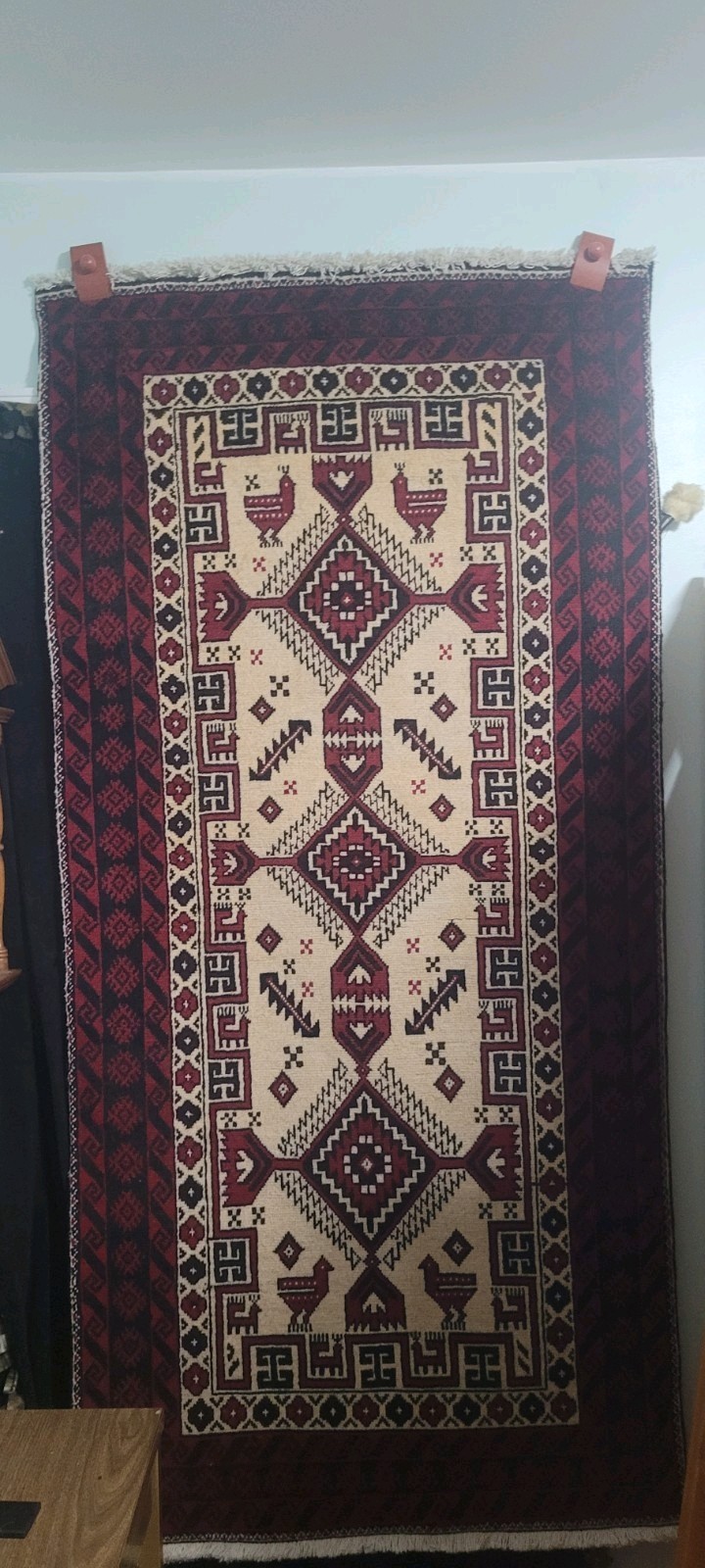 Fine Quality Handmade Tribal Accent Rug 3'x6' Geometric Patterns. gallery