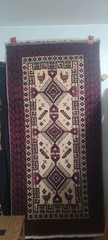 Fine Quality Handmade Tribal Accent Rug 3’x6′ Geometric Patterns.