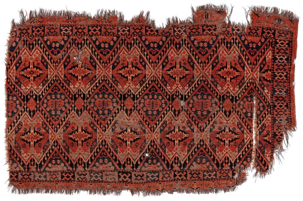 RARE ANTIQUE TURKOMAN ERSARI CHUVAL FRAGMENT