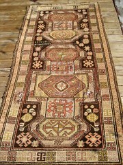 ANTIQUE CAUCASIAN ARMENIAN DATED 1914 OR 1917 KARABAKH RUG