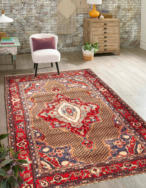 Vintage Hand-Knotted Area Rug 5'0" x 9'2" Traditional Wool Carpet gallery