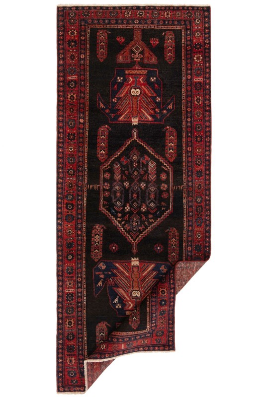 Koliai 295x121 cm Black Oriental Hand Knotted Rug Carpet Rectangle Runner gallery