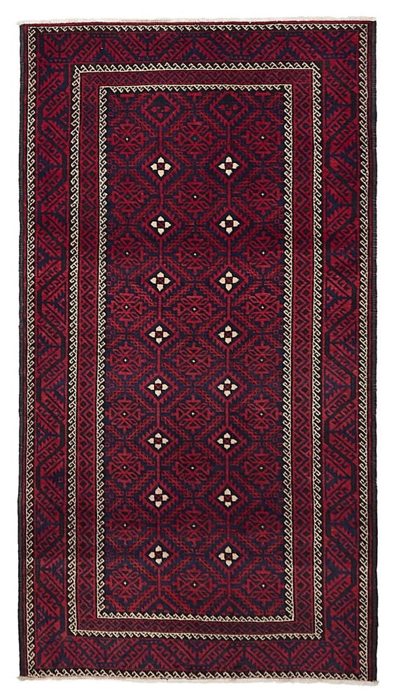 Vintage 4'2" x 7'8" Traditional Hand Knotted Vegetable Dye Wool Area Rug
