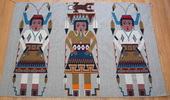 4’6″ x 6’6″ South West Mexican Navajo Style Wool Handmade Vintage Rug